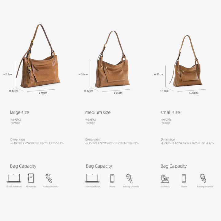 GIIM MII “Huo er ”Series Cowhide shoulder bag HOBO bag