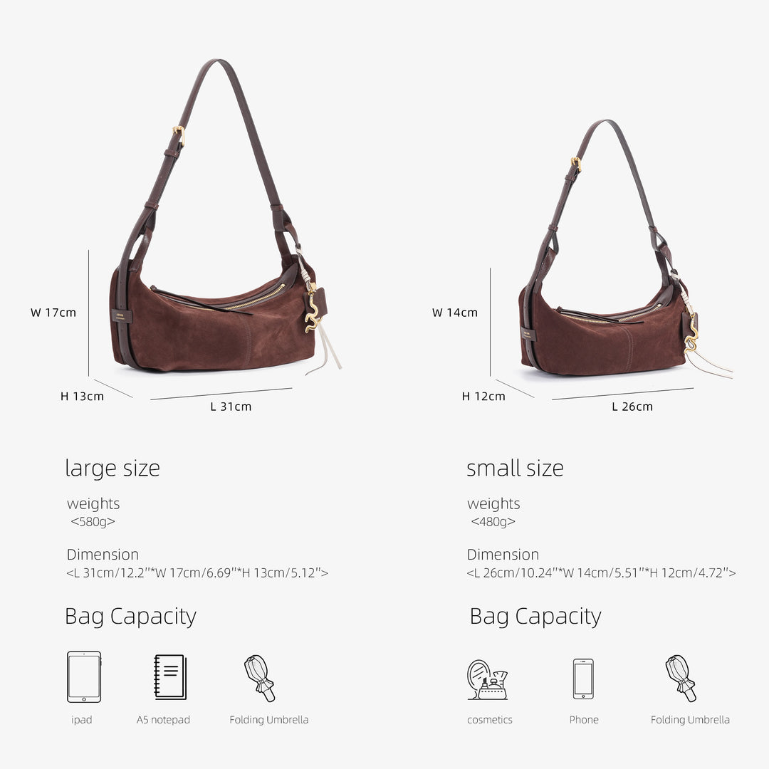 GIIM MII "Huo er " Series traveling bag Suede cowhide