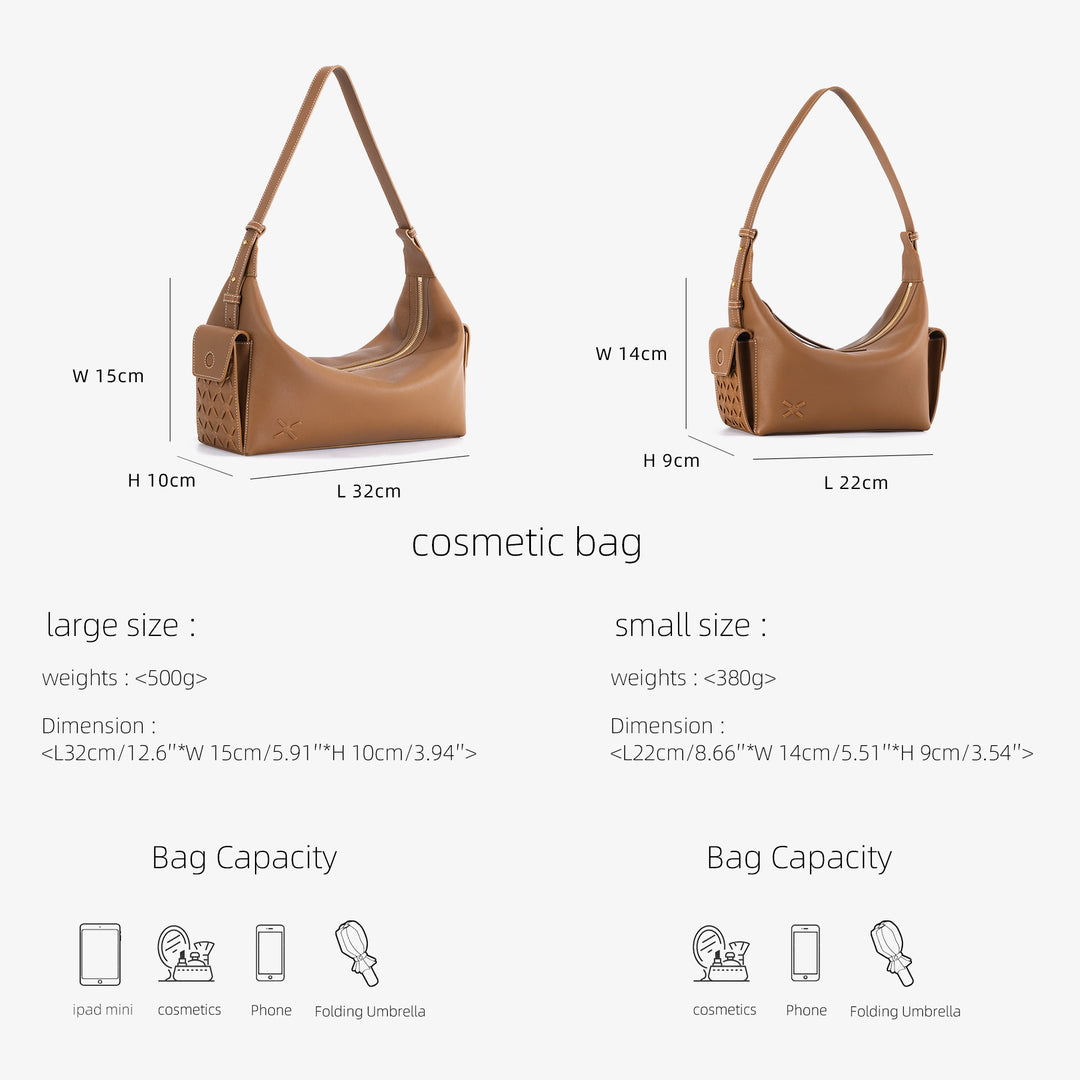 GIIM MII "Vientiane" Series Pillow bag, cowhide messenger bag, cross-body bag, commuter bag, large capacity soft bag