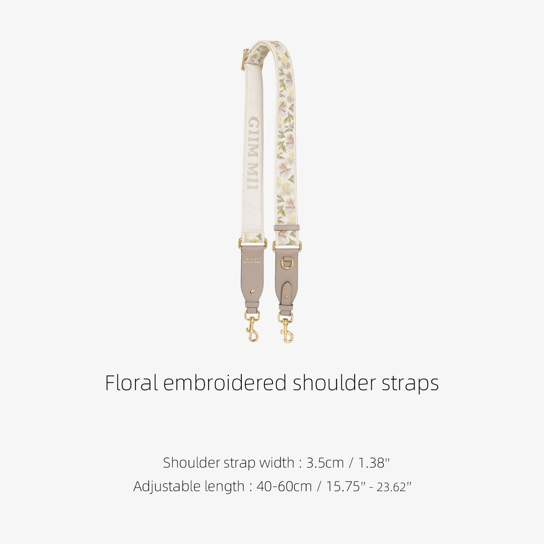 GIIM MII floral shoulder strap embroidered  shoulder strap