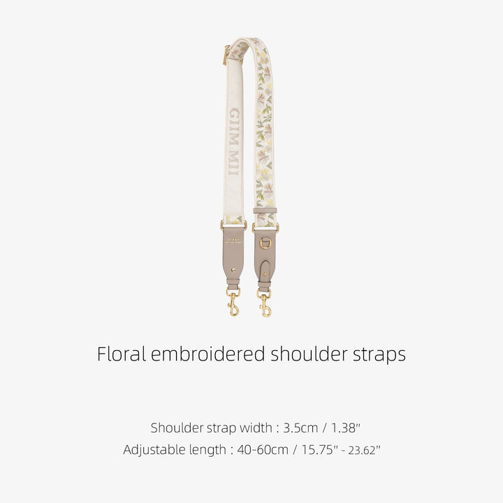 GIIM MII floral shoulder strap embroidered  shoulder strap