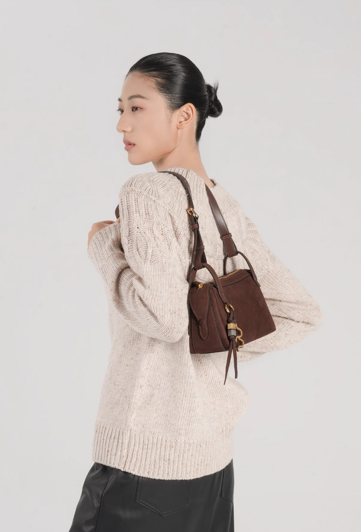 GIIM MII “Huo er ”Series Suede cowhide Pillow bag