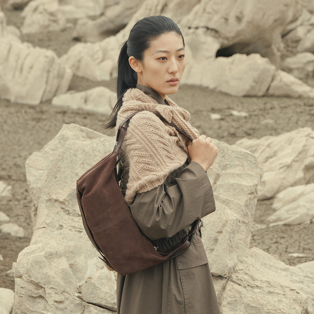 GIIM MII "Huo er " Series traveling bag Suede cowhide