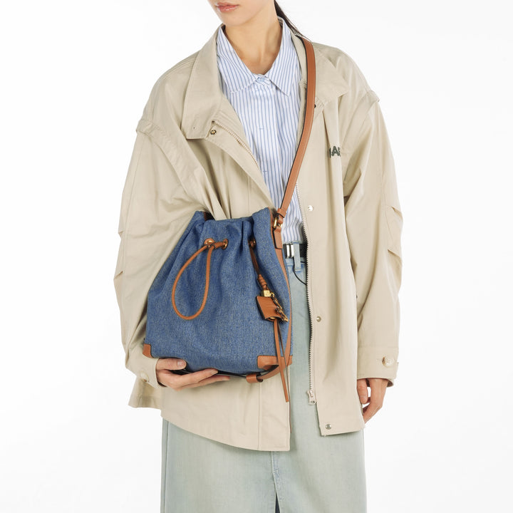 GIIM MII "Huo er " Series Bucket Bag large size denim