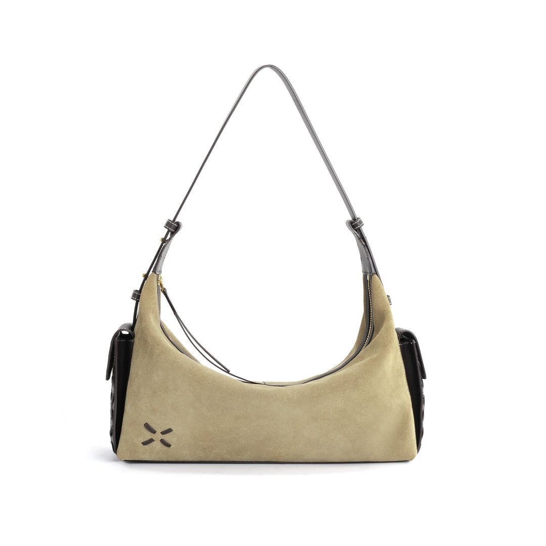 GIIM MII "Vientiane" Series Pillow bag, cowhide messenger bag, cross-body bag, commuter bag, large capacity soft bag