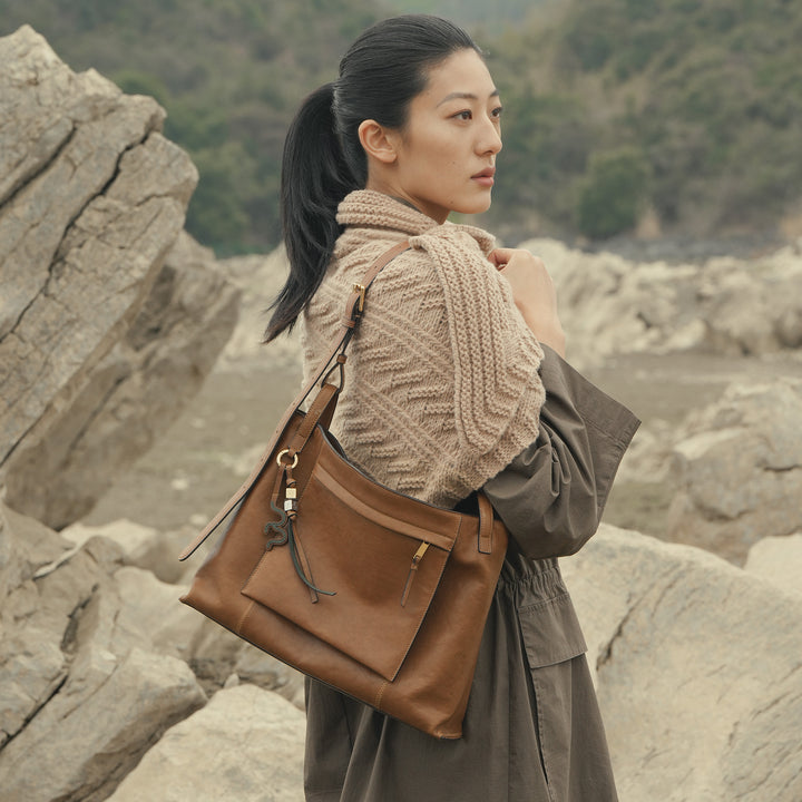 GIIM MII “Huo er ”Series Cowhide shoulder bag HOBO bag