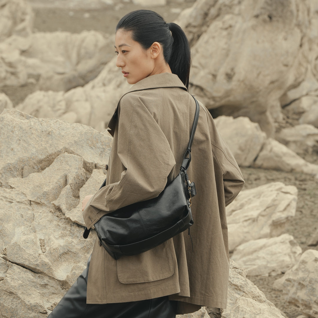 GIIM MII "Huo er ” Series traveling bag Oil wax cowhide