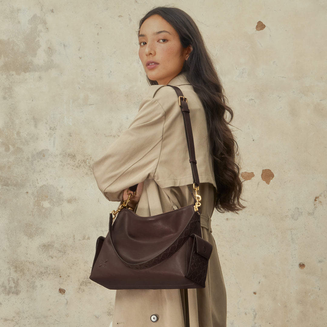 GIIM MII "Vientiane" Series Gabrielle Hobo Bag Vegetable-tanned leather