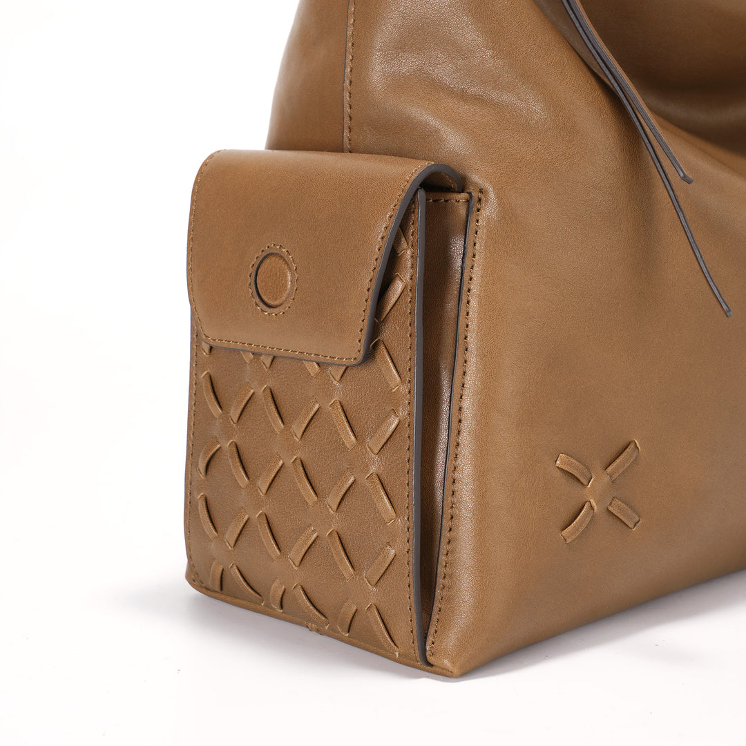 GIIM MII "Vientiane" Series Gabrielle Hobo Bag Vegetable-tanned leather