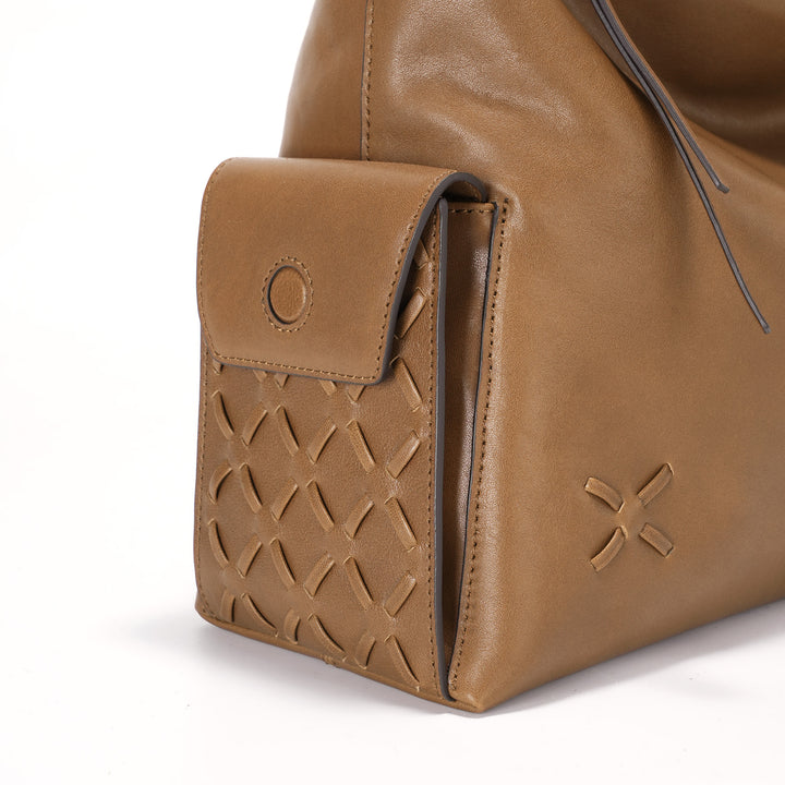 GIIM MII "Vientiane" Series Gabrielle Hobo Bag Vegetable-tanned leather