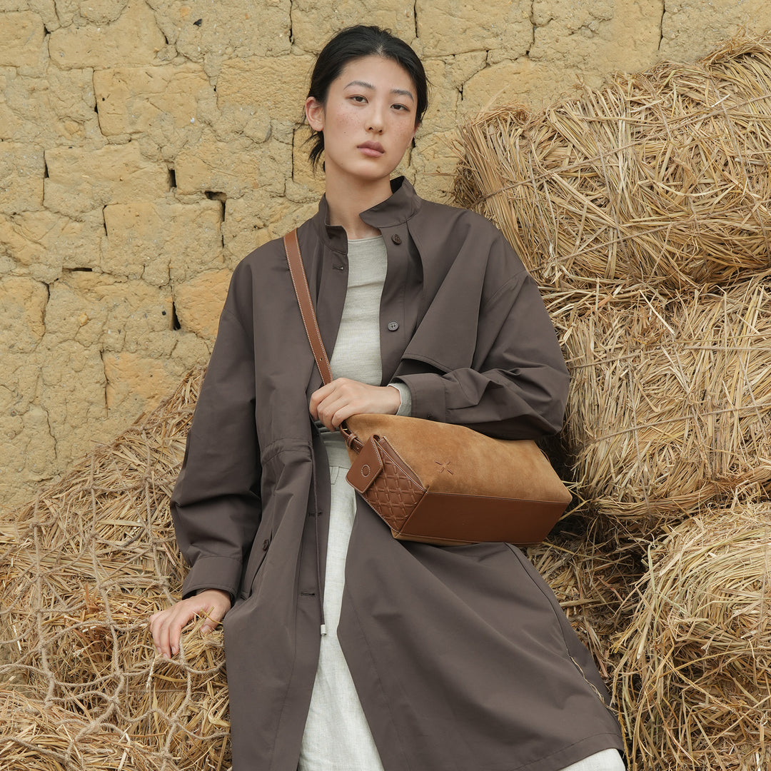 GIIM MII "Vientiane" Series Pillow bag, cowhide messenger bag, cross-body bag, commuter bag, large capacity soft bag