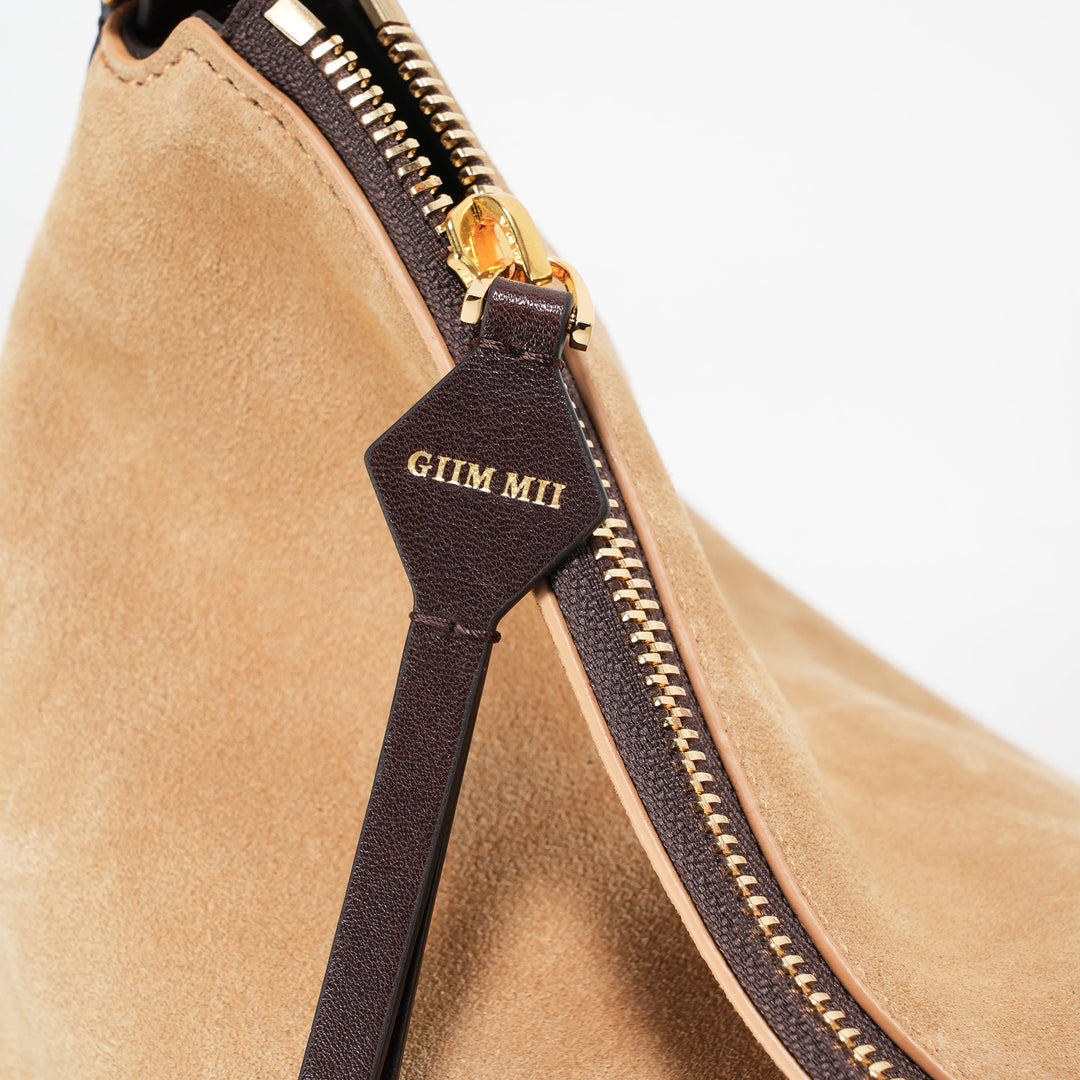 GIIM MII "Vientiane" Series Gabrielle Hobo Bag Suede