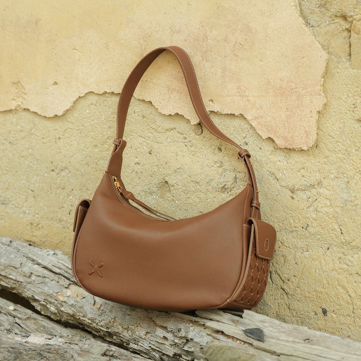 GIIM MII "Vientiane" SeriesHalf-moon bag, cowhide pillow bag single-shoulder cross-body bag  large-capacity soft bag