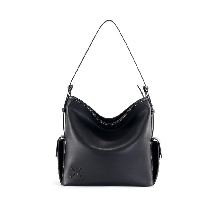 GIIM MII "Vientiane" Series Bucket bag, cowhide messenger bag, cross-body bag, commuter bag, large capacity soft bag