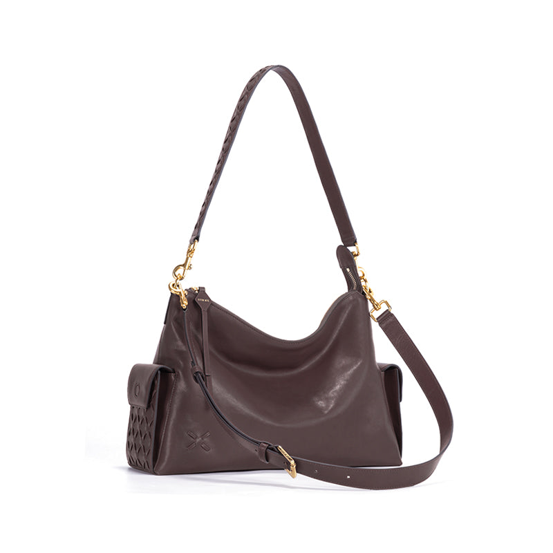 GIIM MII "Vientiane" Series Gabrielle Hobo Bag Vegetable-tanned leather