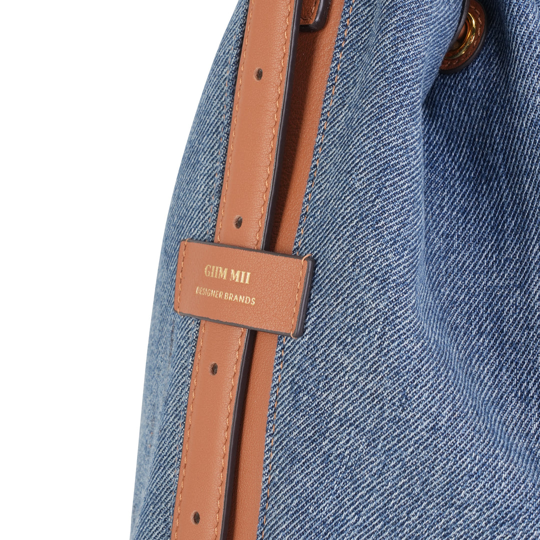 GIIM MII "Huo er " Series Bucket Bag large size denim