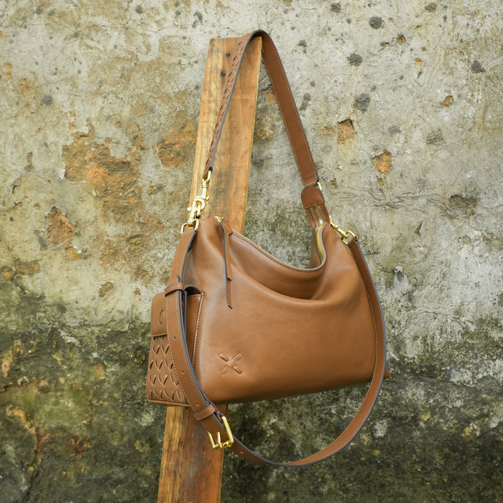 GIIM MII "Vientiane" Series Gabrielle Hobo Bag Vegetable-tanned leather