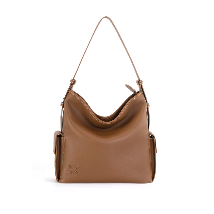 GIIM MII "Vientiane" Series Bucket bag, cowhide messenger bag, cross-body bag, commuter bag, large capacity soft bag