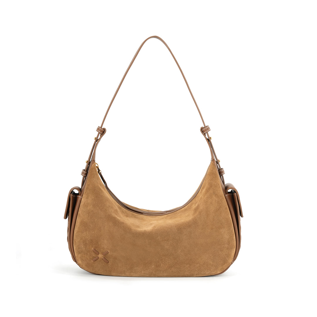 GIIM MII "Vientiane" SeriesHalf-moon bag, cowhide pillow bag single-shoulder cross-body bag  large-capacity soft bag