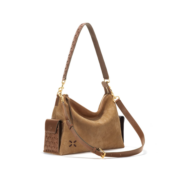 GIIM MII "Vientiane" Series Gabrielle Hobo Bag Suede