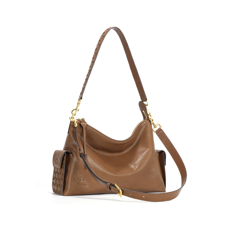 GIIM MII "Vientiane" Series Gabrielle Hobo Bag Vegetable-tanned leather