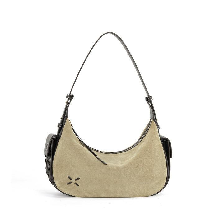 GIIM MII "Vientiane" SeriesHalf-moon bag, cowhide pillow bag single-shoulder cross-body bag  large-capacity soft bag
