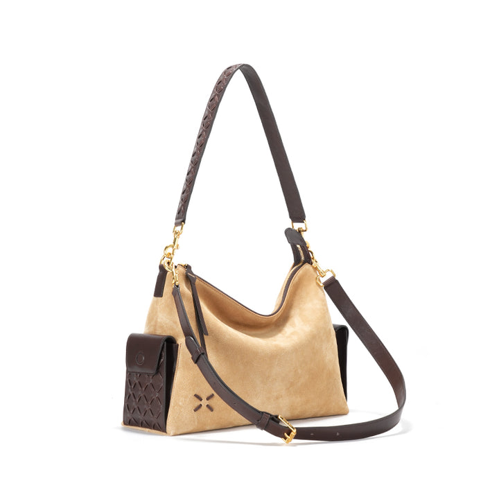 GIIM MII "Vientiane" Series Gabrielle Hobo Bag Suede