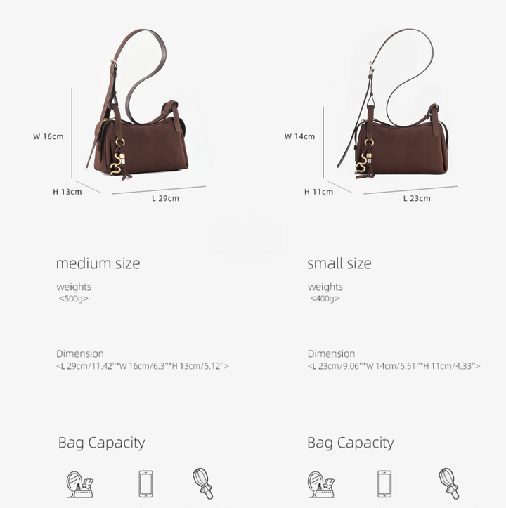 GIIM MII “Huo er ”Series Suede cowhide Pillow bag